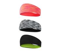 Healifty 3 Bandas Elásticas Cabello Negras Que Absorben el Sudor, Cómodas y Resistentes para Actividades Deportivas y Yoga, Paquete de 3 Piezas