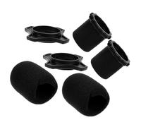 Healifty 3 juegos Fundas de Esponja para Micrófono Cubierta Protectora Antiviento para Uso Oficina y Hogar Material Compatible Mayoría de Micrófonos Negro