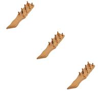 Healifty 3 Piezas Cómodas para Masajear La Cabeza de Madera Aromática Portátil Cepillo de Punto de Masaje Pierna Peine Ligero Hecho a Mano Hogar Cuero Cabelludo Marrón Masajeador