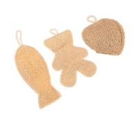 Healifty 3 Piezas Esponja de Baño de Lufa Natural, Esponja Exfoliante de Lufa, Beige, Cuerda para Colgar, Secado y Almacenamiento Fácil, Segura, para Ducha y Baño, para Hombres y Mujeres