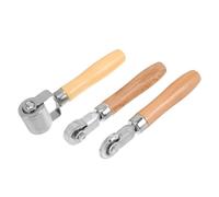 Healifty 3 piezas Rodillo de Reparación para Neumáticos con Mango de Madera Herramienta para Adhesión Segura de Parche Coches y Camionetas
