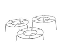 Healifty 3 piezas Soportes de Rejilla para Vapor de Acero Inoxidable Diámetro Multifunción para Olla Presión Eléctrica Estantes de Alturas para Cocinar al Vapor y Soporte Wok