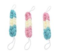 Healifty 3 piezas Tiras Largas Exfoliantes para Baño Esponja Corporal de PE Depurador Flexible con Cuerda para Ducha Limpieza Eficaz Piel y Eliminación de Células Color Aleatorio