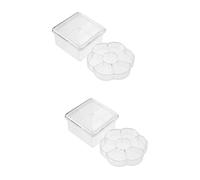 Healifty 3 Series Cajas De Almacenamiento De Acrílico para Joyas Y Clips Diseño Multifuncional Organizador Transparente para Escritorio para Pendientes Anillos Y Accesorios 2 Piezas X 3