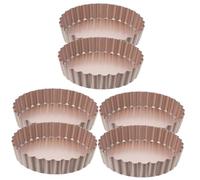 Healifty 3 Series Moldes Redondos Para Quiche Con Desmontable Sartén Antiadherente Para Tartas Y Pizzas Pan Para Horno Uso Doméstico Y Profesional 2 Piezas X 3