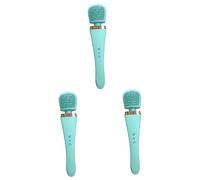 Healifty 3 Uds Mango Ducha Spa Masaje Facial Para Viajes Cepillo Depurador Esponja Baño Azul Piel Cuerpo Exfoliante Herramienta Kit De Fregado Limpieza Eléctrica Seca Limpieza Profunda