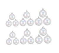 Healifty 30 Piezas Adornos Navideños Transparentes Esferas de Plástico Mini Decoraciones para Árbol de Navidad Resistentes y Ligeras para Fiestas y Manualidades