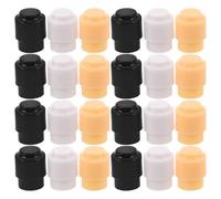Healifty 30piezas Tapas de Cambio para Guitarra Eléctrica Repuesto de Perillas de Control de Plástico Tapas Redondas Orificios Centrales para Ajustar Volumen Amplificadores de Bajos
