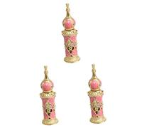 Healifty 3Pcs Regalos Botellas Decoración Y Contenedores Oro Aroma Boda Maquillaje Cumpleaños Cuentagotas Mujer Decorativo Botella Recargable Contenedor Color Esencial Para Esmaltado