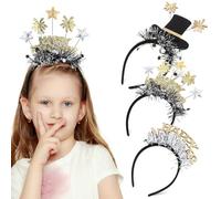 Healifty 3piezas Diadema de Año Brillante para Mujer Estrellas para Fiesta de Nochevieja Diadema para Celebración de Año