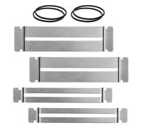 Healifty 4 Almohadillas Protectoras para Diapasón de Guitarra Acero Inoxidable con Bandas Elásticas Accesorio para Trastes Kit de Reparación y Mantenimiento Profesional