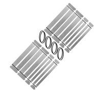 Healifty 4 Juegos Kit Protectores de Diapasón de Acero Inoxidable con Bandas Elásticas Accesorios para Reparación y Pulido de Trastes Guitarras y Bajos de Precisa y Duradera