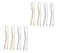 Healifty 4 Pares De Tirantes De Sujetador Sujetador Antideslizante Correa Para El Hombro Tirantes Ajustables Extensiones De Sujetador Cinta Dorada Ropa Interior De Nailon Tirantes