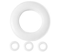 Healifty 4 Piezas Anillas Redondas para Cortinas de Plástico Duradero Silenciosas Fáciles de Instalar sin Herramientas Repuestos para Cortinas con Ojetes Color Blanco