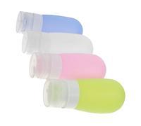 Healifty 4 Piezas Botella De Loción De Silicona Contenedor De Maquillaje Artículos De Tocador De Viaje Contenedores De Viaje De Silicona Botellas De Muestra De Artículos De Tocador