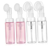 Healifty 4 Piezas Botellas Espumadoras Pet Transparentes y Dispensadores Rellenables para Jabón Facial Limpiador Champú y Cosméticos Diseño Seguro y Portátil para Viaje