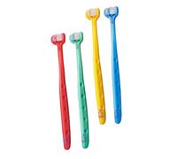 Healifty 4 Piezas Cepillo De Dientes De Tres Lados Para Niños Cepillo De Dientes Infantil Hilo Dental Cepillo De Dientes Recién Nacido Cepillo De Dientes De Tres Cerdas Cepillo De Dientes