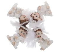 Healifty 4 Piezas De Ángeles De Estilo Musical Pequeños Querubines Mini Ángel con Alas Peludas Estatua Mini Ángeles Querubines Estatua De Ángel De