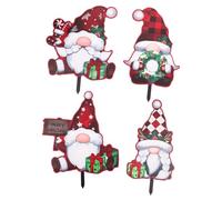 Healifty 4 Piezas De Letreros De Jardín De Winter Wonderland Estacas Navideñas para Jardín Estacas Navideñas De Año Nuevo Letreros Navideños para Exterior De Metal