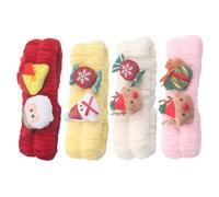 Healifty 4 Piezas Diadema de Spa para Lavado Facial Diadema de Maquillaje para Cuidado Piel Obsequio de Navidad para Mujer