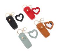 Healifty 4 Piezas Estuche Protector para Lápiz Labial Mini Estuche de Viaje con Espejo y Organizador para Bolso o Uso Diario para Guardar Lápiz Labial