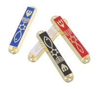 Healifty 4 Piezas Mezuzah Metálica Decorativa Superficie Lisa para Puerta Protección Religiosa Hebrea para Hogar y Regalo Judío