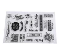 Healifty 4 Piezas Sellos de Silicona Transparentes para Scrapbooking, Autoadhesivos y Translúcidos, de Silicona, para Álbum de Fotos y Agenda Creativa