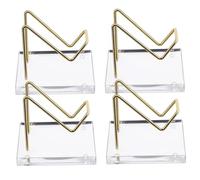 Healifty 4 piezas Soporte de Exhibición para Bolas de Cristal de Metal y Plástico Base Resistente para Gemas y Minerales para Decoración Hogar y Oficina