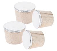 Healifty 4 piezas Tapones de Madera para Botella y Calentador Diseño Resistente Deformaciones Sellado Antileak y Antipolvo Grande y Pequeño para Garrafas y Termos