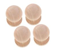 Healifty 4 Piezas Unidades de Balaustres de Madera sin Acabado para Barandillas Europeo Postes Decorativos para Muebles DIY Columnas Romanas con Diseño de Calabaza Resistentes y Elegantes