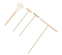 Healifty 4 rastrillos pequeños Zen de bambú, rastrillo de arena de bambú, para decoración del hogar, oficina o mesa