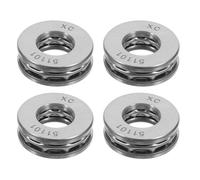 Healifty 4 Rodamientos Axiales de Bolas de Acero Plata para Soportar Cargas Pesadas Alineación Precisa, Ideales para Plataformas Giratorias Industriales