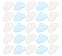 Healifty 40 Cabujones de Resina Forma de Nube Plana, Superficie Brillante Purpurina, Fácil de Pegar para Manualidades DIY y Creación de Bisutería