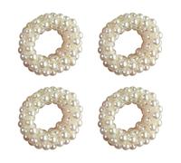 Healifty 4piezas Coleteros de Perlas Accesorios para Moños Cuentas Elegantes Bandas Elásticas para Mujeres y Niñas para Peinar el Cabello Eventos Especiales