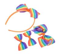 Healifty 4piezas Diademas De Orgullo Para Mujeres y Niñas Accesorios De Fiesta Cómodos Para Desfiles Bodas y Celebraciones Tocados De Arcoíris Para Eventos Festivos