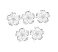 Healifty 5 piezas Botones de Knitting Multifunción Forma de Flor con Cristal Botones Pequeños para Ropa Delicada Reemplazo para Abrigos y Suéteres Color Blanco Brillante