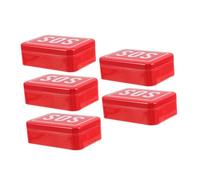 Healifty 5 piezas Caja Metálica Portátil Resistente al Agua y Golpes para Almacenamiento de Medicina Kit de Emergencia y Supervivencia Camping
