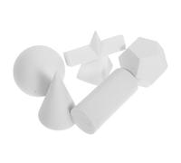 Healifty 5 Piezas Figuras Geométricas de Resina para Bocetos Modelos Simples y Adornos Decorativos para Oficina Hogar y Estudio Incluye Esfera Cilindro Cono Dodecaedro