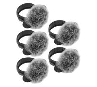 Healifty 5 Piezas Furry Lapel Microphone Windscreen Cover Windproof Noise Reduction Mic Muff Dustproof Microphone Shield For Outdoor Indoor Lavalier Mic Use