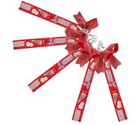 Healifty 5 Piezas Llavero de Animadora con Lazo y Cinta, Rojo, para Bolsos