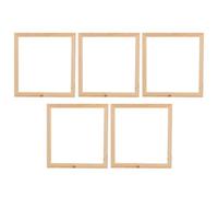 Healifty 5 Piezas Marco de Madera Maciza para Pintura al Óleo y Fotos, Diseño en L, Material Pinus Sylvestris, Protección Solar y Anti-envejecimiento para Decoración del Hogar