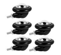 Healifty 5 Piezas Rueda para Salón de Belleza Antienredos, Rueda Giratoria para Carro de Salón y Banco de Trabajo, Negro, 8x6x5cm, Movilidad Suave, Soporte Pesado