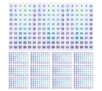 Healifty 50 Etiquetas Numeradas Redondas de Pvc Impermeables Números Consecutivos del 01 al 60 para Identificación Fácil y Almacenamiento Exterior