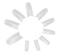 Healifty 500 piezas Uñas Postizas Transparentes de Cobertura Completa Puntas Falsas Duraderas de Material PC Estilo Francés Natural para Manicura Profesional y Uso Casa