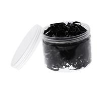 Healifty 500 piezas Unidades Gomas de Pelo Negras Elásticas Desechables para Niñas y Mujeres Bandas Pequeñas Resistentes para Peinados Diarios y Trenzas