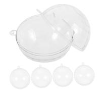 Healifty 5piezas Cajas de Obsequio Forma de Bola de Mosaico Transparente para Colgar Manualidades y Decoración de Fiestas Bolas Navideñas Rellenas de Burbujas