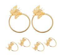 Healifty 6 Alzapaños Metálicos Dorados para Cortinas, Ganchos Decorativos para Sala de Estar y Dormitorio, Abrazaderas Boho para Cortinas Transparentes, 6 Piezas, Accesorios Rústicos