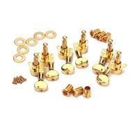 Healifty 6 piezas Clavijas de Afinación Bloqueables para Guitarra Eléctrica y Acústica Lr Cabezas de Máquina Doradas con Casquillos Roscados y Tornillos Reemplazo Duradero y Fácil