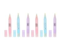 Healifty 6 piezas Pluma Correctora Manicura con Punta Precisa para Quitar Esmalte de Uñas y Limpieza de Bordes para Arte Nail y Uso Profesional Salón Colores Pastel Variados