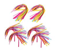 Healifty 6 Piezas Serpentinas de Bicicleta para Niñas Cintas Decorativas de Manillar Resistentes Seguras y Fáciles de Instalar para Bicicletas y Scooters Infantiles Colores Amarillo y Rosa